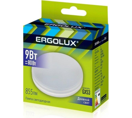 ERGOLUX (14309) LED-GX53-9W-GX53-6K