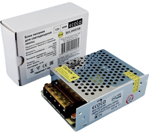 ECOLA B2L060ESB LED strip Power Supply 60W 220V-12V IP20