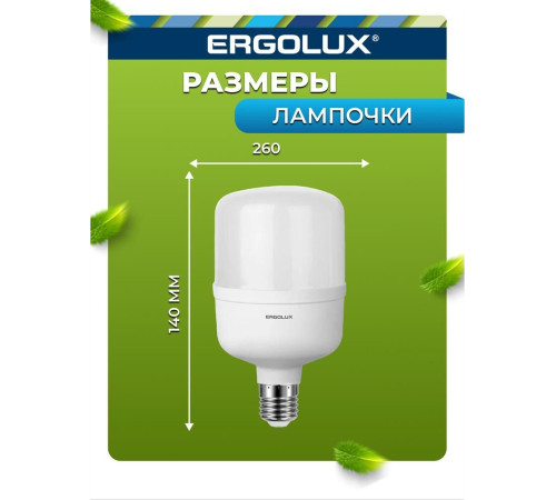 ERGOLUX (14330) LED-HW-65W-E40-6K серия PRO 65Вт/E27/E40/6500К