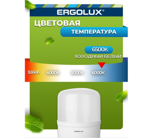 ERGOLUX (14330) LED-HW-65W-E40-6K серия PRO 65Вт/E27/E40/6500К