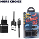 MORE CHOICE (4627151190013) NC22i СЗУ 2USB 2.4A для 8-pin Black
