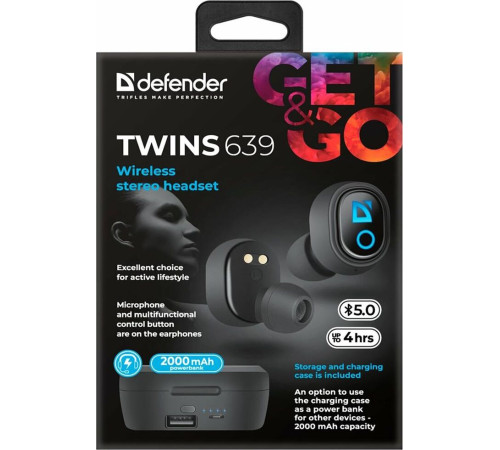 DEFENDER (63639) TWINS 639 черный