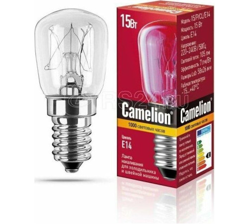 CAMELION (12116) 15/P/CL/E14 - для холодильника и швейных машин