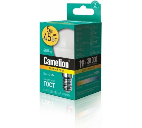 CAMELION (12027) LED5-G45/830/E14/5Вт