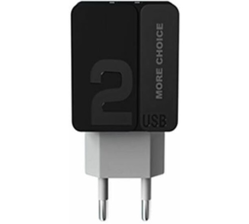 MORE CHOICE (4627151191911) NC46i 2USB 2.4A для 8-pin 1м Black Grey