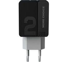 MORE CHOICE (4627151191911) NC46i 2USB 2.4A для 8-pin 1м Black Grey