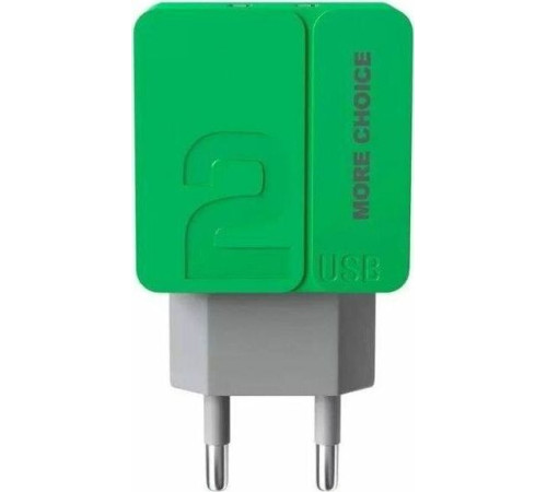 MORE CHOICE (4627151191904) NC46i 2USB 2.4A для 8-pin - 1м Green