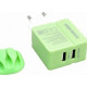 MORE CHOICE (4627151191904) NC46i 2USB 2.4A для 8-pin - 1м Green