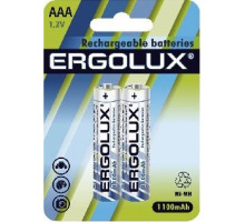 ERGOLUX (12446) AAA-1100MAH NI-MH BL-2 (NHAAA1100BL2, аккумулятор,1.2В)