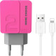 MORE CHOICE (4627151191898) NC46i СЗУ 2USB 2.4A для 8-pin - 1м Pink