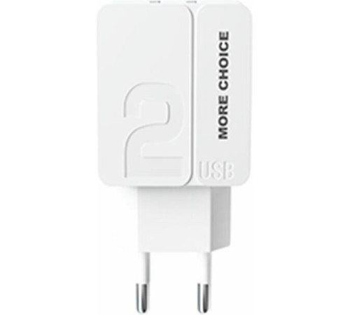 MORE CHOICE (4627151191928) NC46i СЗУ 2USB 2.4A для 8-pin - 1м White Grey