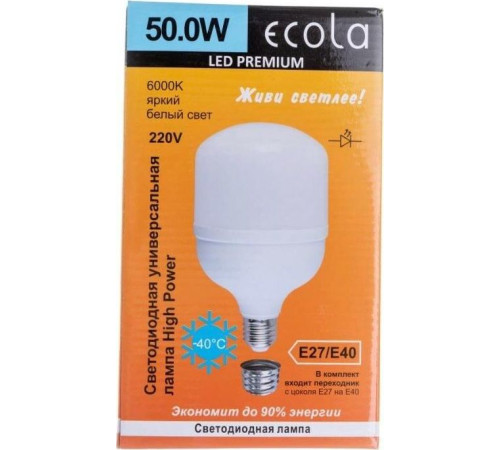 ECOLA HPUD50ELC HIGH POWER LED PREMIUM 50W/E27/E40/6000К