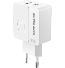 MORE CHOICE (4627151191829) NC46m СЗУ 2USB 2.4A для micro USB- 1м White