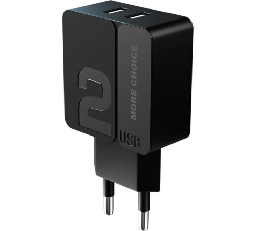 MORE CHOICE (4627151191751) NC46a 2USB 2.4A для Type-C 1м Black