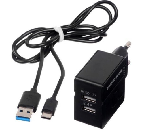 MORE CHOICE (4627151191751) NC46a 2USB 2.4A для Type-C 1м Black