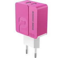 MORE CHOICE (4627151191775) NC46a 2USB 2.4A для Type-C 1м Pink