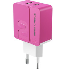 MORE CHOICE (4627151191775) NC46a 2USB 2.4A для Type-C 1м Pink
