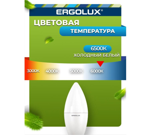 ERGOLUX (13620) LED-C35-11W-E14-6K