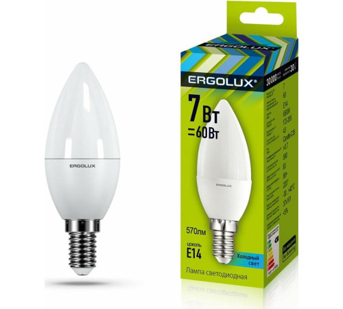 ERGOLUX (12874) LED-C35-7W-E14-6K