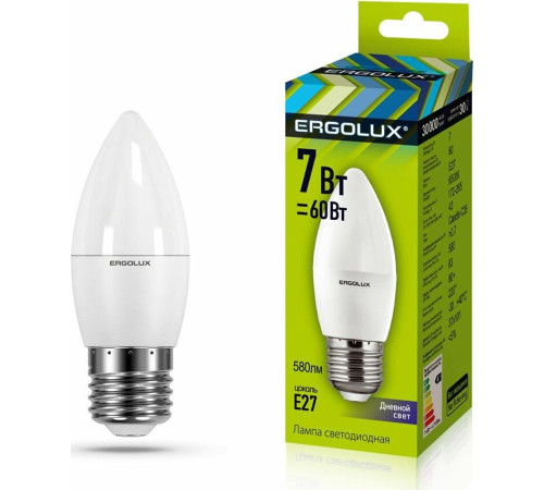 ERGOLUX (13299) LED-C35-7W-E27-6K