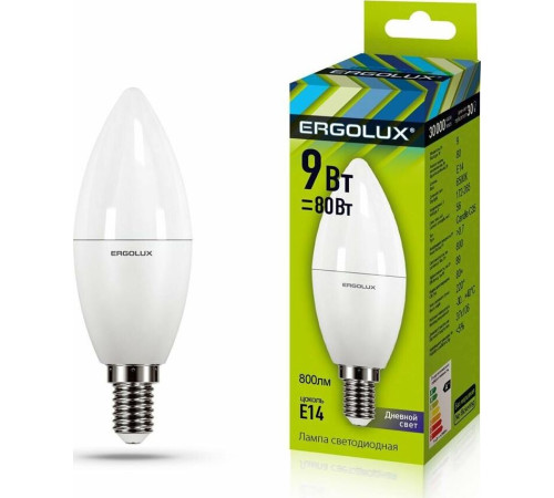 ERGOLUX (13169) LED-C35-9W-E14-6K