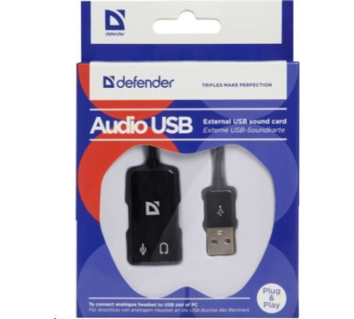 DEFENDER (63002) Внешняя USB звуковая карта AUDIO USB