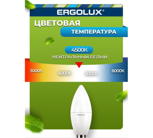 ERGOLUX (14545) LED-C35-10W-E14-4K