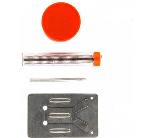 SPARTA Набор для пайки, 5 предметов: паяльник 30 Вт, подставка, жало, паста, припой 913113