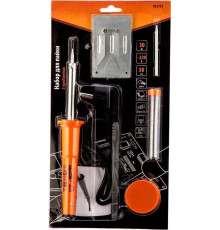 SPARTA Набор для пайки, 5 предметов: паяльник 30 Вт, подставка, жало, паста, припой 913113