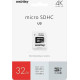 SMARTBUY (SB32GBSDCL10U3-01) MICRO SDHC 32GB CLASS10 PRO U3 R/W: 90/70 MB/S (с адаптером SD)