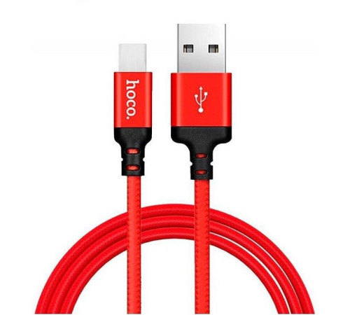 HOCO (6957531062912) X14 USB (m)-microUSB (m) 2.0м - красный/черный