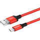 HOCO (6957531062912) X14 USB (m)-microUSB (m) 2.0м - красный/черный
