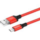HOCO (6957531062912) X14 USB (m)-microUSB (m) 2.0м - красный/черный