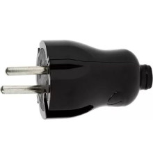 вилка SMARTBUY (SBE-10-P04-b) Вилка прямая без заземления черная 10А 250В
