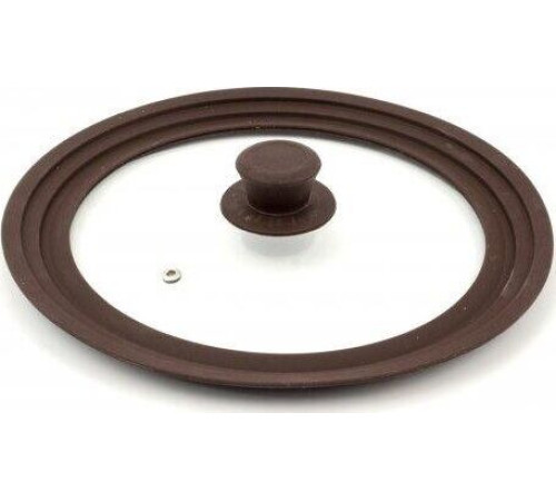 TIMA Крышка стеклян. с силикон/обод на 3 размера 18-20-22 коричневая 48182022BR
