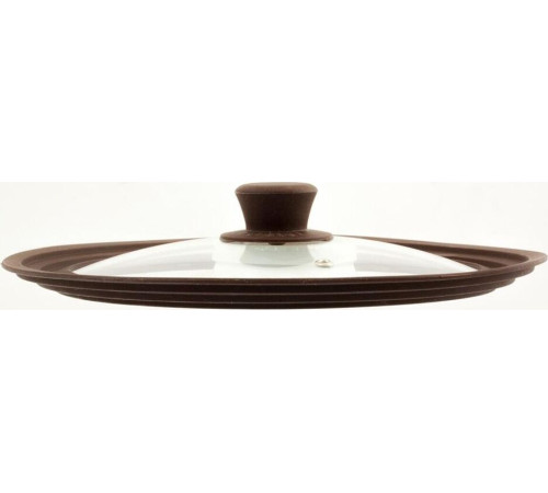 TIMA Крышка стеклян. с силикон/обод на 3 размера 24-26-28 коричневая 48242628BR