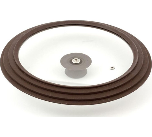 TIMA Крышка стеклян. с силикон/обод на 3 размера 24-26-28 коричневая 48242628BR