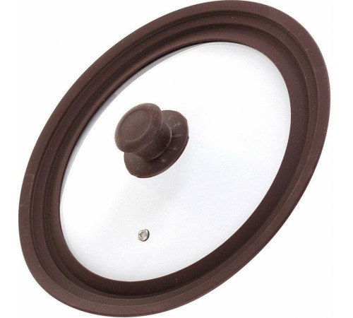 TIMA Крышка стеклян. с силикон/обод на 3 размера 24-26-28 коричневая 48242628BR