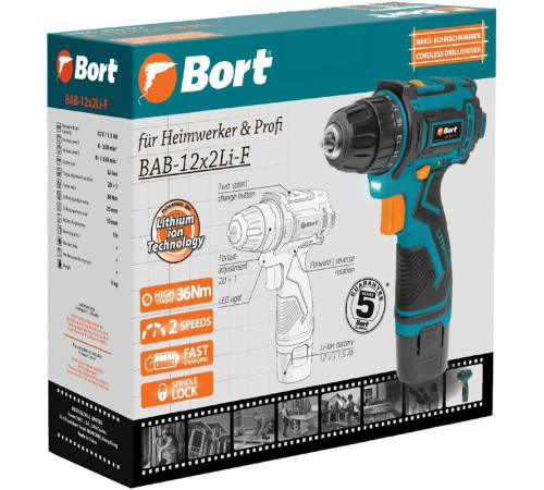 BORT BAB-12X2LI-F (1X1,5 AH)