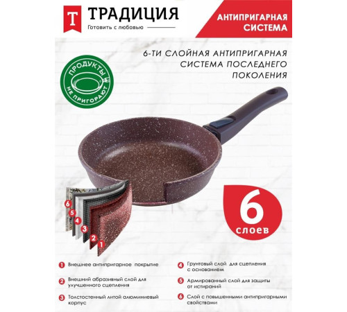 ТРАДИЦИЯ ТД2225 а/пр литая 22см съемн/руч Доломит