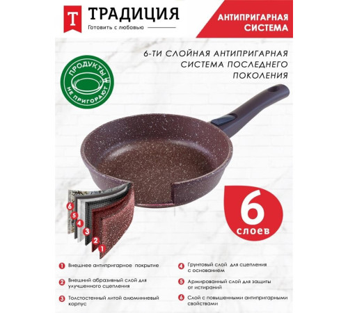 ТРАДИЦИЯ ТД2245 а/пр литая 24см съемн/руч Доломит