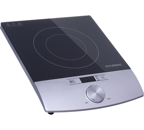 HYUNDAI HYC-0102 серебристый/черный стеклокерамика (настольная)