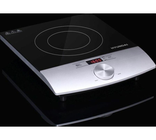 HYUNDAI HYC-0102 серебристый/черный стеклокерамика (настольная)