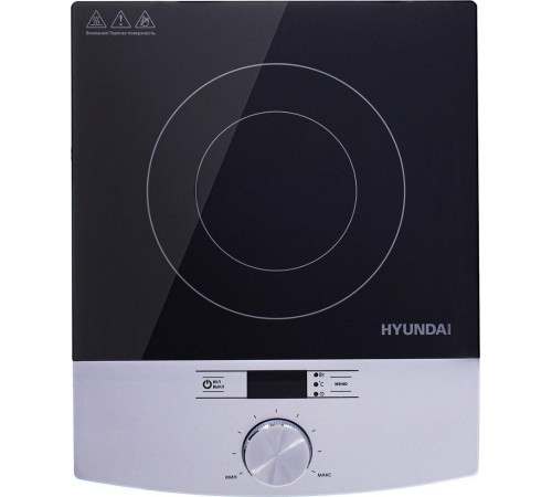 HYUNDAI HYC-0102 серебристый/черный стеклокерамика (настольная)