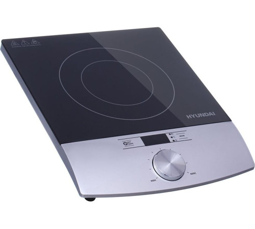 HYUNDAI HYC-0102 серебристый/черный стеклокерамика (настольная)