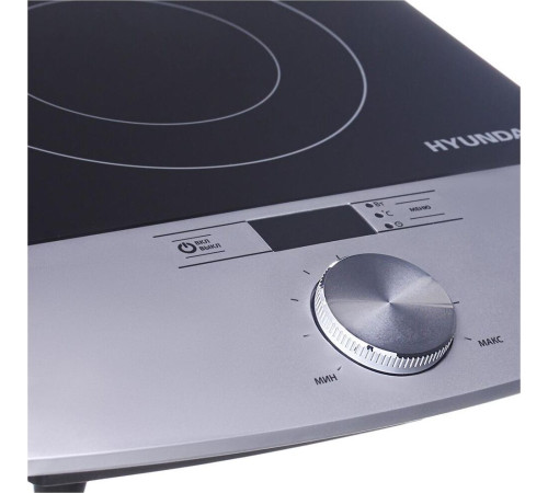 HYUNDAI HYC-0102 серебристый/черный стеклокерамика (настольная)