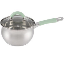 MALLONY Ковш MENTOLO, 1,9 л, из нержавеющей стали с крышкой, ручки с силиконом (103575)