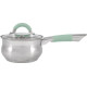 MALLONY Ковш MENTOLO, 1,9 л, из нержавеющей стали с крышкой, ручки с силиконом (103575)