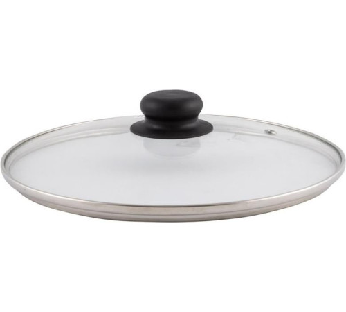 MALLONY Крышка с ручкой стеклянная 24см., с метал/обод, паровыпуск, низ. (987017)