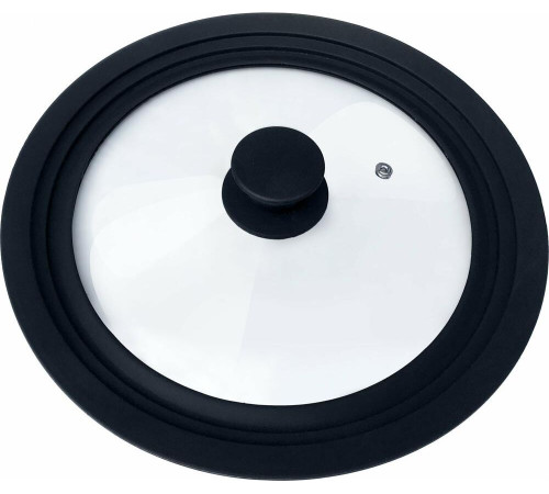 MALLONY Крышка универсальная CAPPELLO, мультиразмер: 24/26/28см, из закал стекла, с сил ободком (003581)